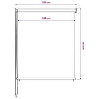 Rolgordijn voor buiten 205(B)x140(H) cm cr&amp;egrave;mekleurig 6