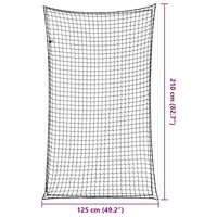 Aanhangwagennet elastisch touw 2,1x1,25 m polypropeen zwart 6