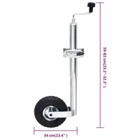 Neuswiel met 2 staanders en 3 spanklemmen 48 mm 6