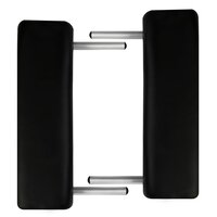 Massagetafel met 2 zones inklapbaar aluminum frame zwart 4