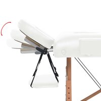 Massagetafel 10 cm dik 2 zones inklapbaar wit 5