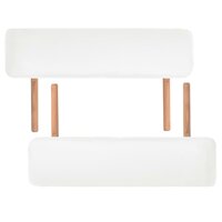 Massagetafel 10 cm dik 2 zones inklapbaar wit 7