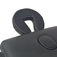 Massagetafel inklapbaar 2 zones 10 cm dik zwart 3