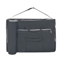 Massagetafel- en krukset inklapbaar 2 zones 10 cm dik zwart 9
