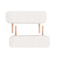 Massagetafel- en krukset inklapbaar 3 zones 10 cm dik wit 8