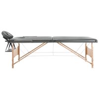 Massagetafel met 2 zones 186x68 cm houten frame antraciet 9