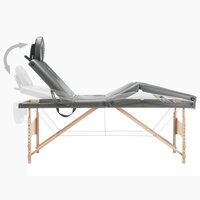 Massagetafel met 4 zones 186x68 cm houten frame antraciet 6
