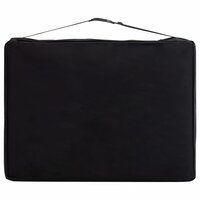Massagetafel inklapbaar 3 zones hout zwart en wit 9
