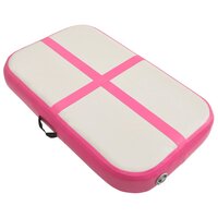 Gymnastiekmat met pomp opblaasbaar 60x100x15 cm PVC roze 2