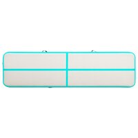 Gymnastiekmat met pomp opblaasbaar 700x100x15 cm PVC groen 4