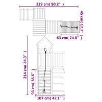 Speelhuis met klimwand massief douglashout 9