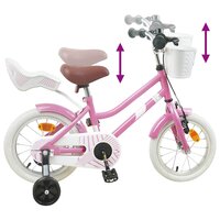 Kinderfiets 14 Inch voor 3-5 jaar oud Lichtroze 7