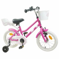 Kinderfiets 14 Inch voor 3-5 jaar oud Donkerroze 2