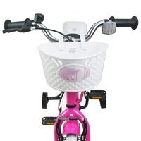Kinderfiets 14 Inch voor 3-5 jaar oud Donkerroze 5