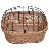 Fietsstuurmand met deksel 50x45x35 cm natuurlijk wilgen 7