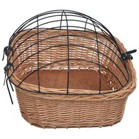 Fietsstuurmand met deksel 50x45x35 cm natuurlijk wilgen 8