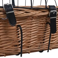 Fietsstuurmand met deksel 50x45x35 cm natuurlijk wilgen 9