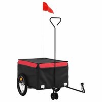 Fietstrailer 45 kg ijzer zwart en rood 2
