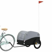 Fietstrailer 45 kg ijzer zwart en grijs 3