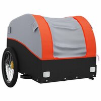Fietstrailer 45 kg ijzer zwart en oranje 4