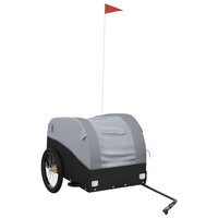 Fietstrailer 45 kg ijzer zwart en grijs 2