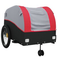 Fietstrailer 45 kg ijzer zwart en rood 4