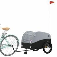Fietstrailer 45 kg ijzer zwart en grijs 3