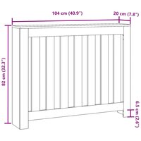 Radiatorombouw 104x20x82 cm bewerkt hout oud hout 8