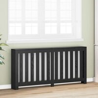 Radiatorafdekking Zwart Eiken 175 x 20 x 82 cm Bewerkt hout 3