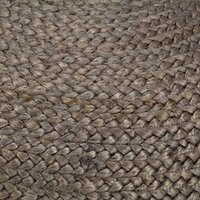 Poef handgemaakt 45x30 cm jute lichtgrijs 3