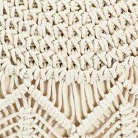 Poef macram&amp;eacute; handgemaakt 45x30 cm katoen 3