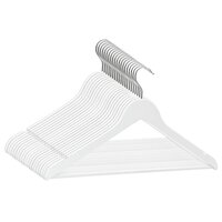 20-delige Kledinghangerset anti-slip hardhout wit 2