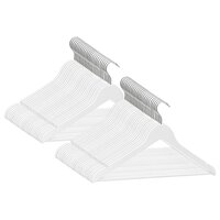 50-delige Kledinghangerset anti-slip hardhout wit 2