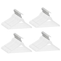 100-delige Kledinghangerset anti-slip hardhout wit 2