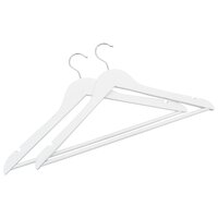 100-delige Kledinghangerset anti-slip hardhout wit 4