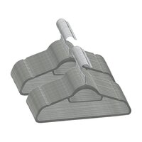 50-delige Kledinghangerset anti-slip fluweel grijs 2