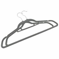 50-delige Kledinghangerset anti-slip fluweel grijs 4