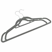 100-delige Kledinghangerset anti-slip fluweel grijs 4