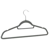 100-delige Kledinghangerset anti-slip fluweel grijs 5