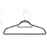 100-delige Kledinghangerset anti-slip fluweel grijs 7
