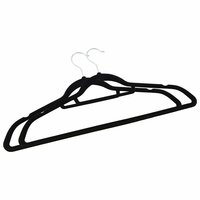 20-delige Kledinghangerset anti-slip fluweel zwart 4