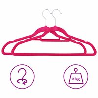 100-delige Kledinghangerset anti-slip fluweel roze 3