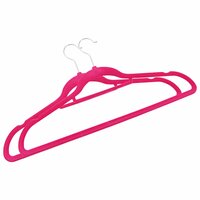 100-delige Kledinghangerset anti-slip fluweel roze 4