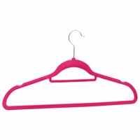 100-delige Kledinghangerset anti-slip fluweel roze 5