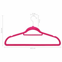100-delige Kledinghangerset anti-slip fluweel roze 7