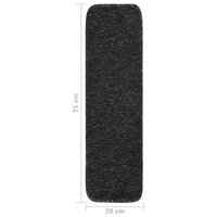 Trapmatten 15 st anti-slip rechthoekig 75x20 cm antracietkleur 6
