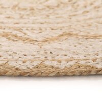 Tapijt met print rond 150 cm gevlochten jute 3