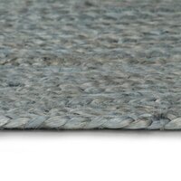 Vloerkleed handgemaakt rond 150 cm jute olijfgroen 3