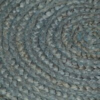 Vloerkleed handgemaakt rond 150 cm jute olijfgroen 4