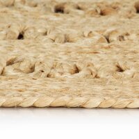 Vloerkleed handgemaakt 90 cm gevlochten jute 3